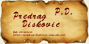 Predrag Dišković vizit kartica